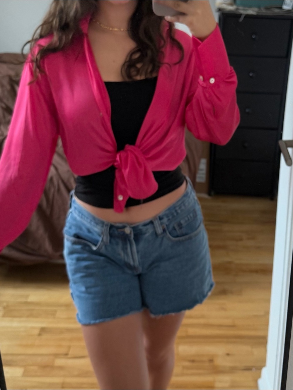 Zara Hot Pink Button Up
